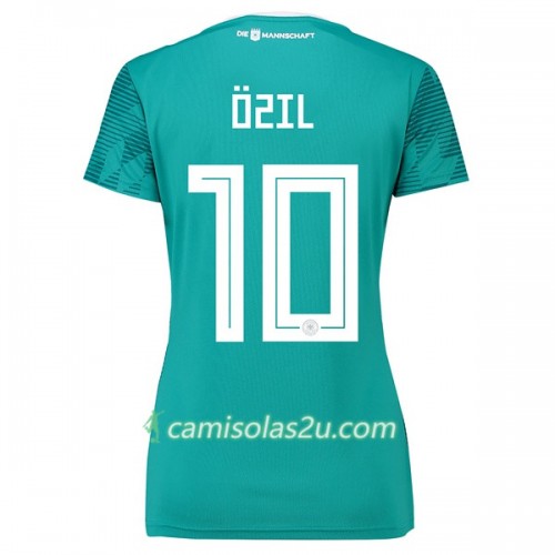 Camisolas de Futebol Alemanha Özil 10 Mulher Equipamento Alternativa Copa do Mundo 2018 Manga Curta Camisolas de Futebol Alemanha Özil 10 Mulher Equipamento Alternativa Copa do Mundo 2018 Manga Curta